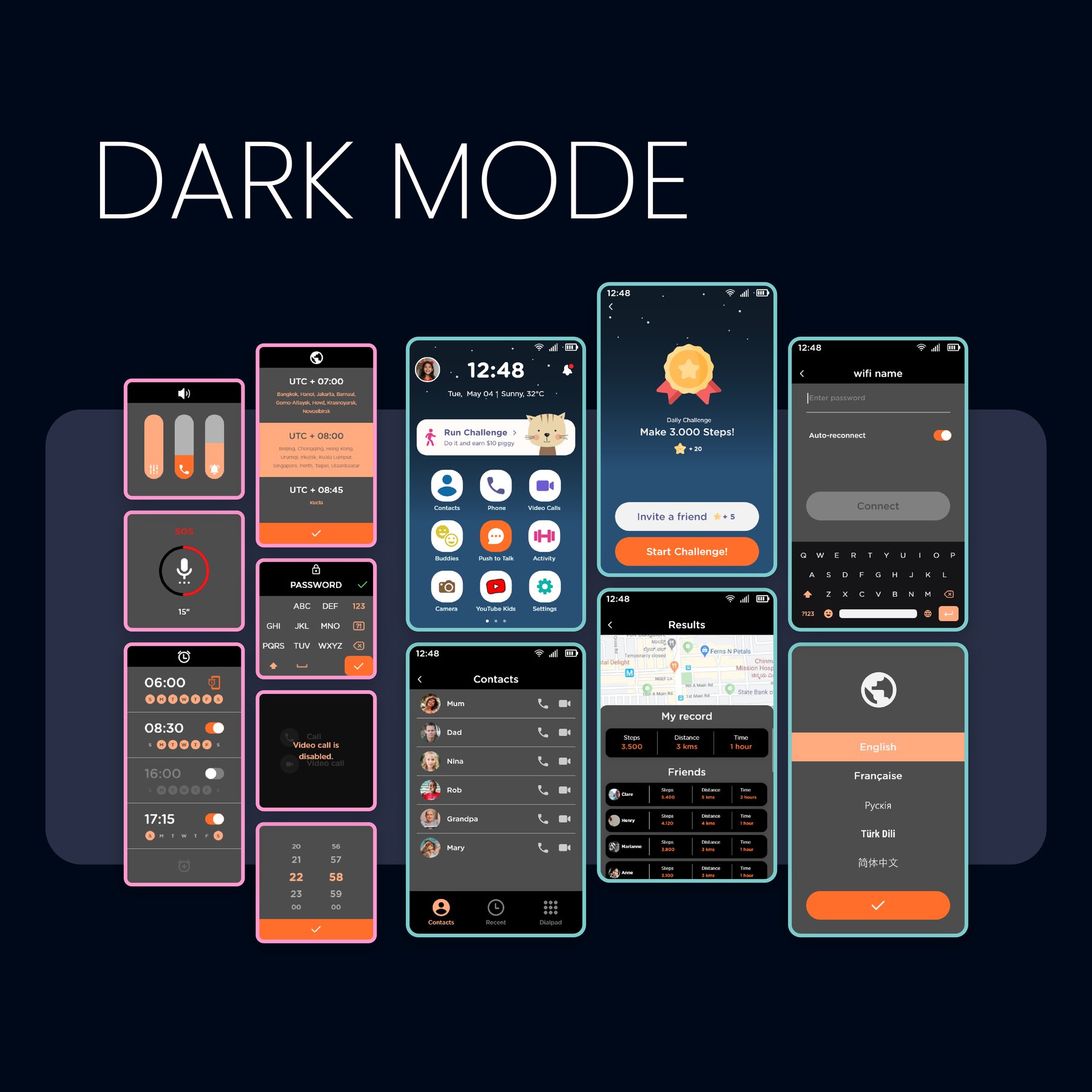 Mimo interface in dark mode